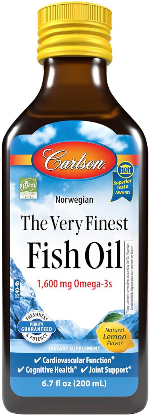 Carlson The Very Finest Fish Oil + D3, Lemon , 200ml