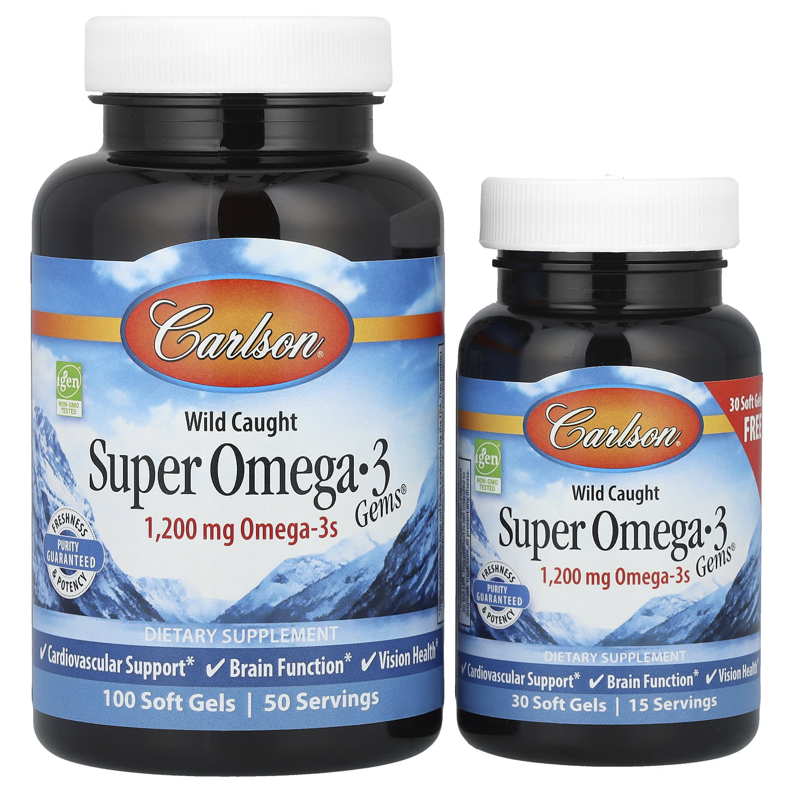 Carlson Super Omega-3 Gems 1200mg 100+30 Soft Gels