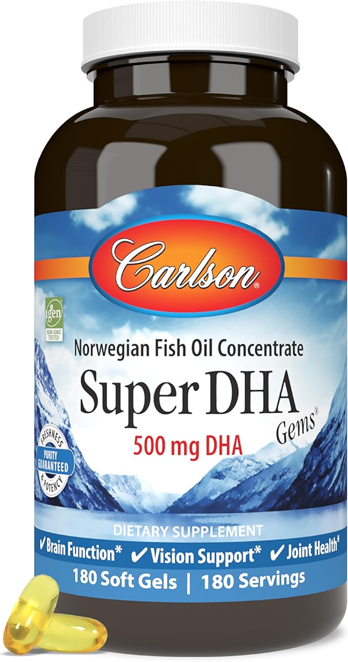 Carlson Super DHA Gems 500mg 180 Soft Gels