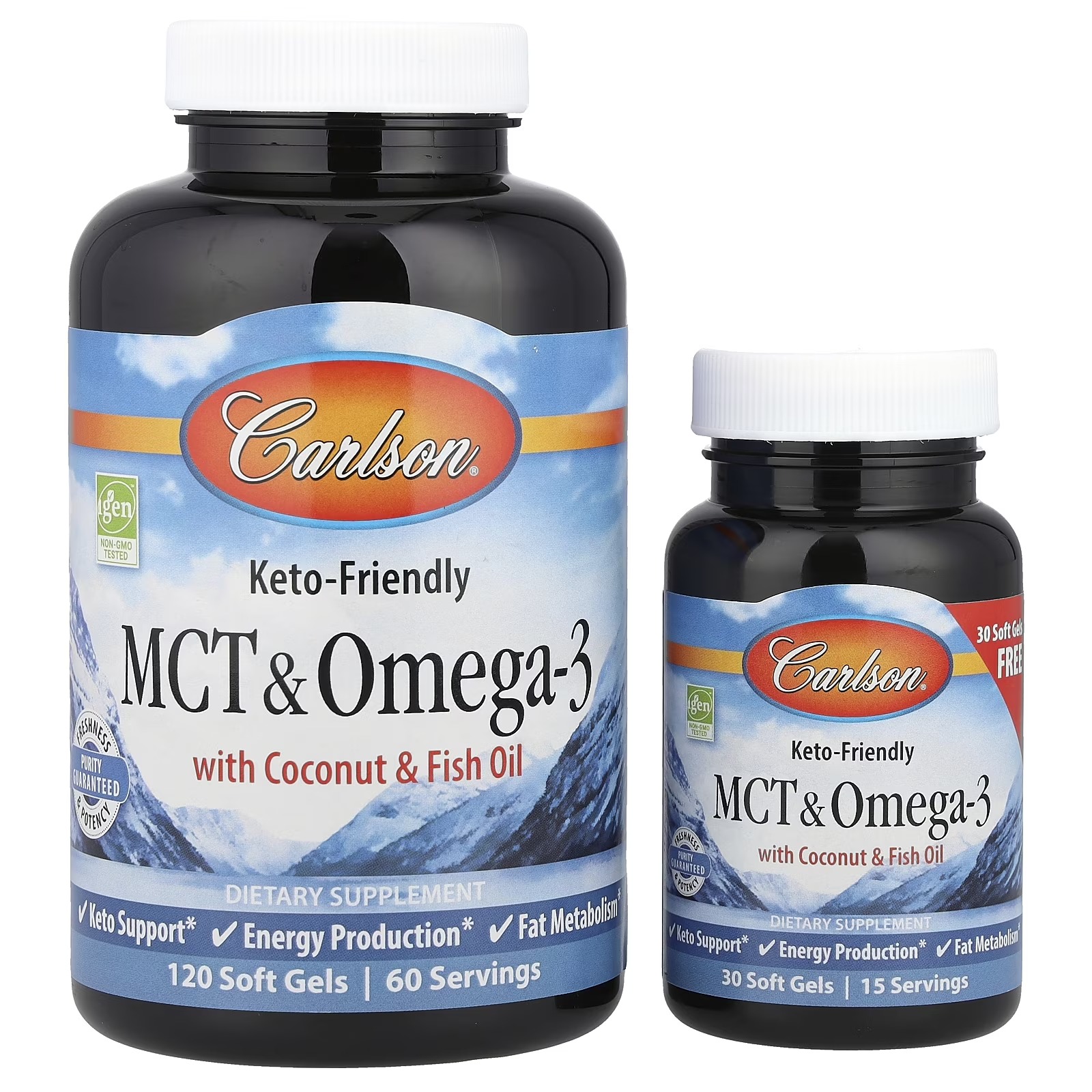 Carlson MCT & Omega-3 120+30 Soft Gels