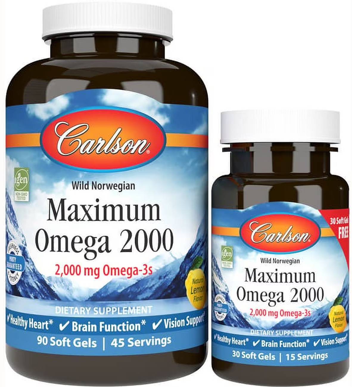 Carlson Maximum Omega 2000mg 90+30 Soft Gels