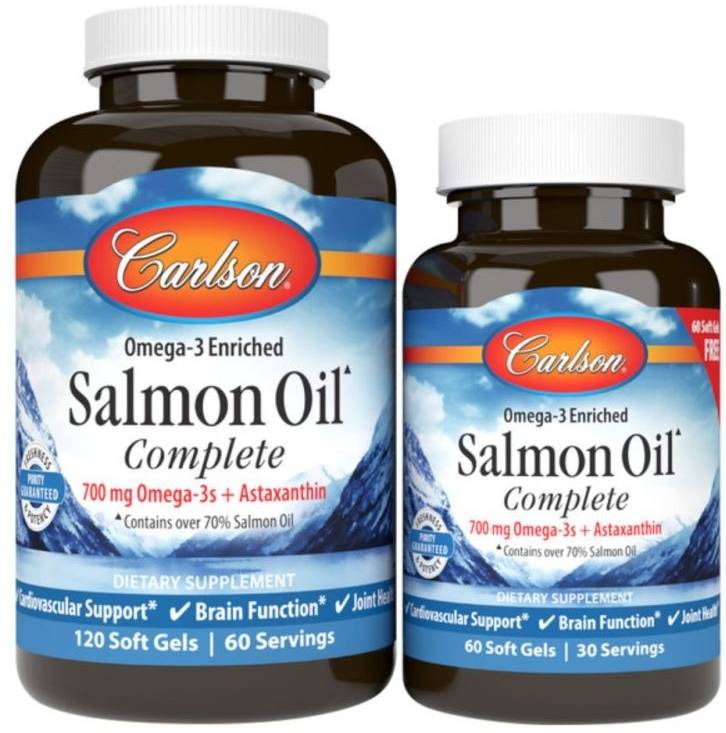 Carlson Salmon Oil Complete 700mg 120+60 Soft Gels