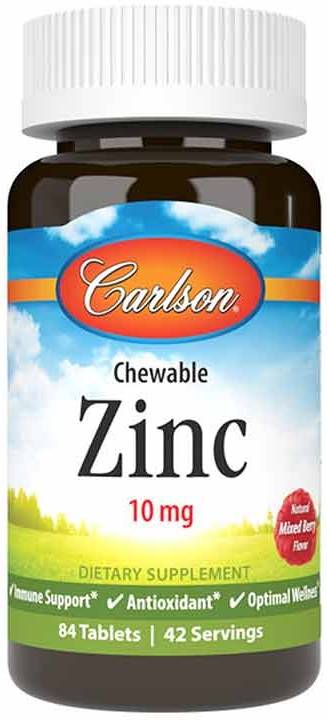 Carlson Adult Chewable Zinc 84 Tablets
