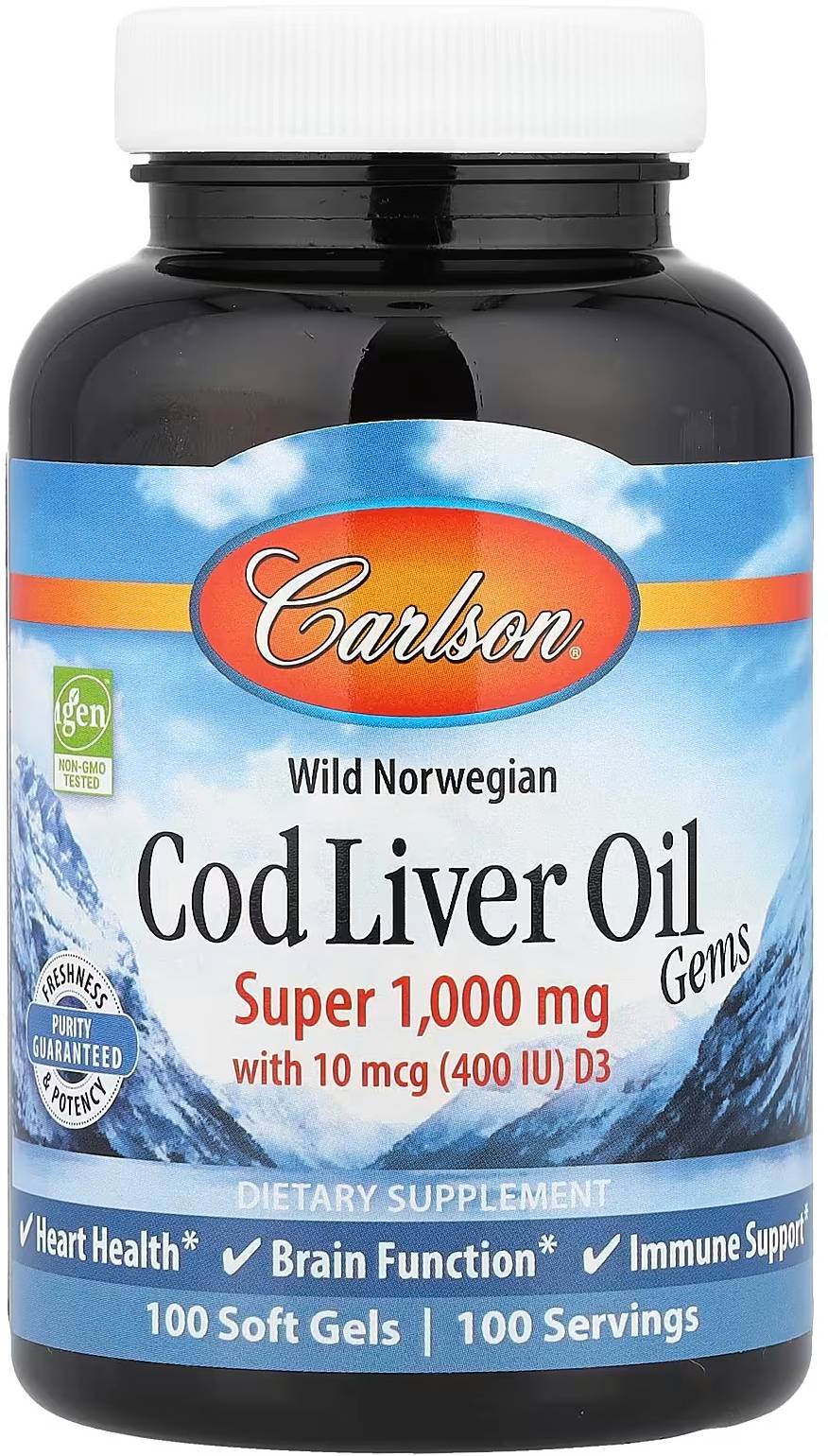 Carlson Norw Cod Liver Oil 100 SG