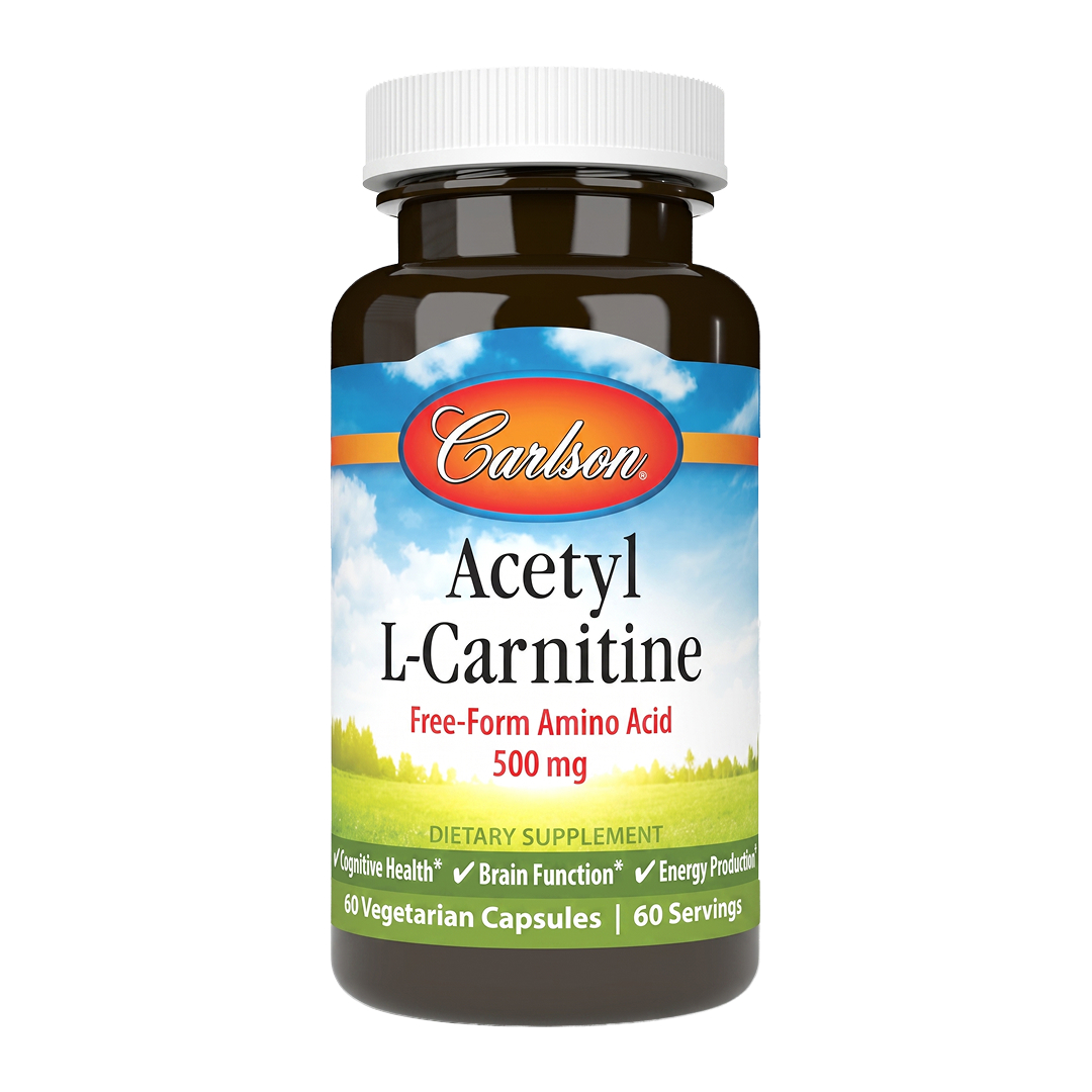 Carlson Acetyl L-Carnitine 500mg - 60 Veg Capsules