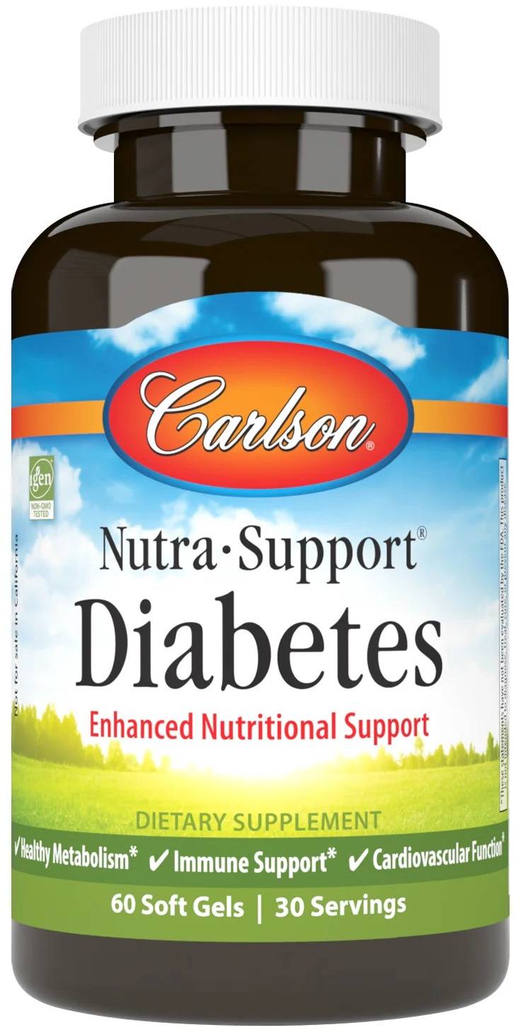 Carlson Nutra-Support Diabetes 60 Soft Gels