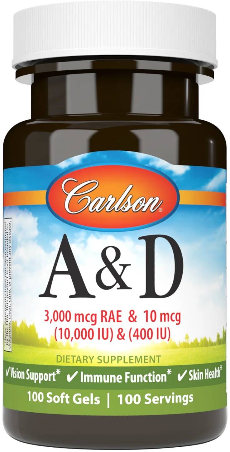 Carlson Vit A&D 10000/400IU 100 SG