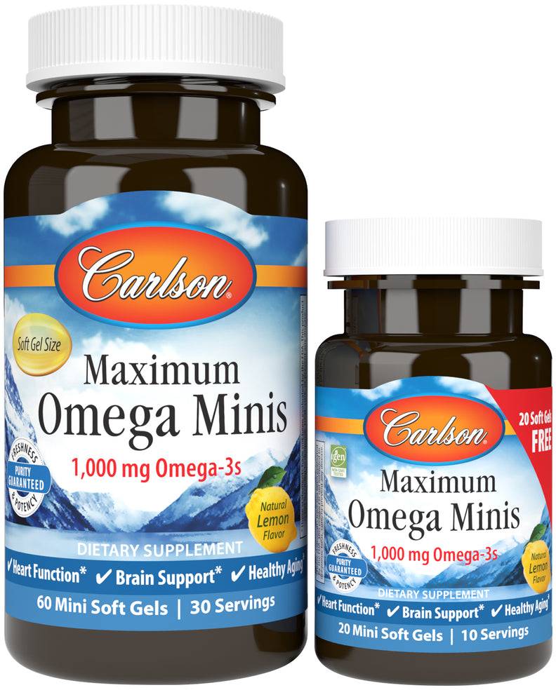 Carlson Maximum Omega Minis 1000mg 80 Mini Tabs