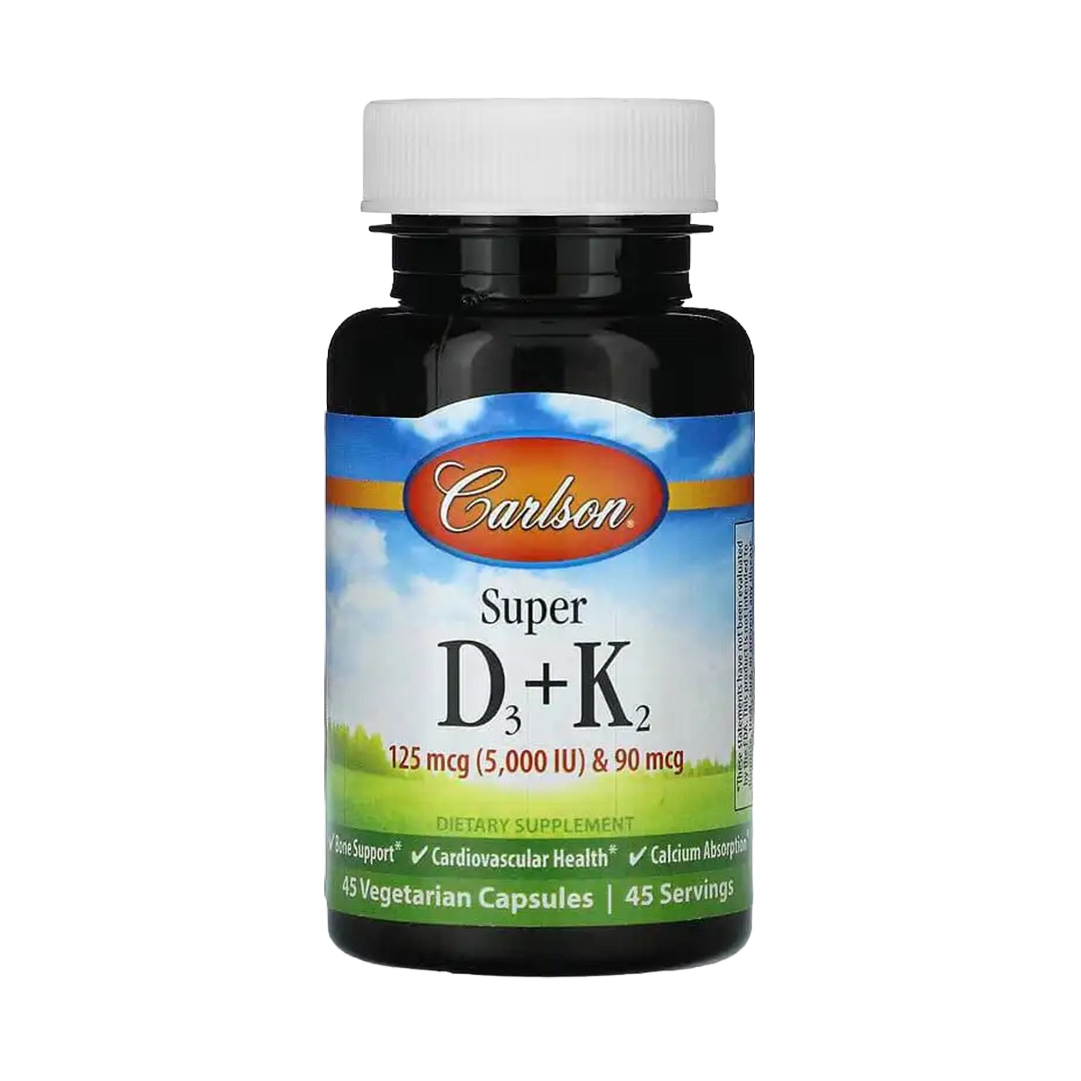 Carlson Super Vitamin D3 5000 Iu + K2 90 Mcg - 45 Caps