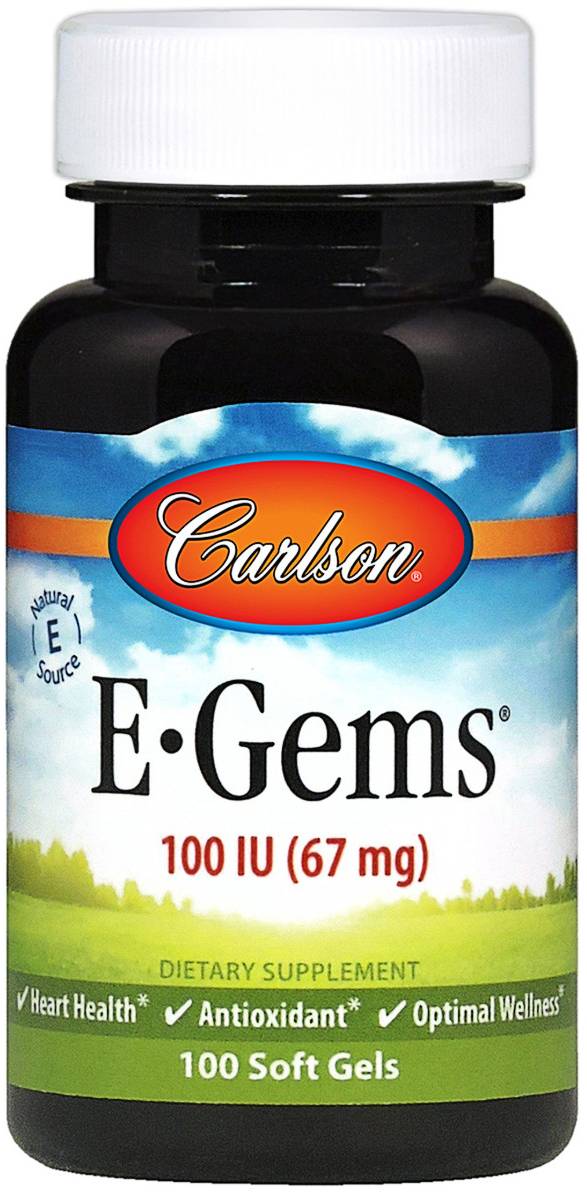 Carlson E-Gems 100iu - 100 Soft Gels