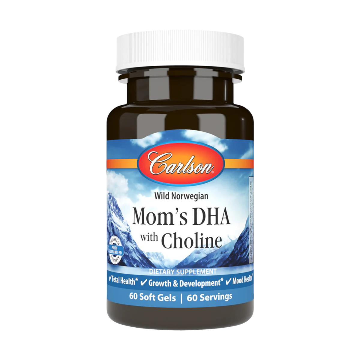 Carlson Mom'S Dha With Choline - 60 Softgels