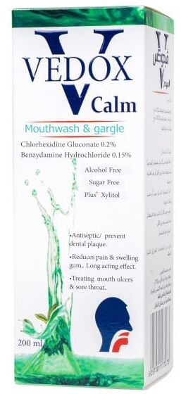 Vedox Calm Mouthwash - Gargle Chlorhexidine - 200 ml