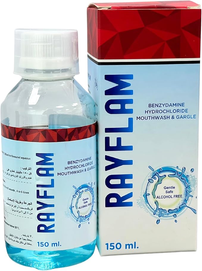 Rayflam Benzydamine Hydrochloride Mouthwash Solution - 150 ml