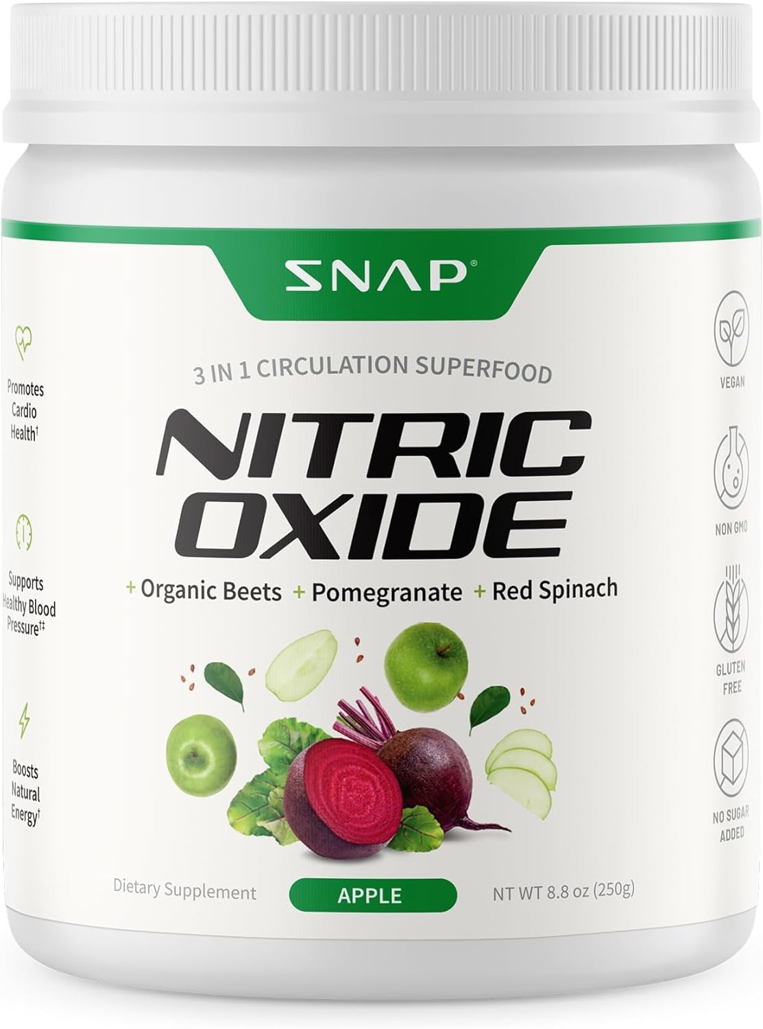 Snap Nitric Oxide Organic Beets - Apple 8.8 oz