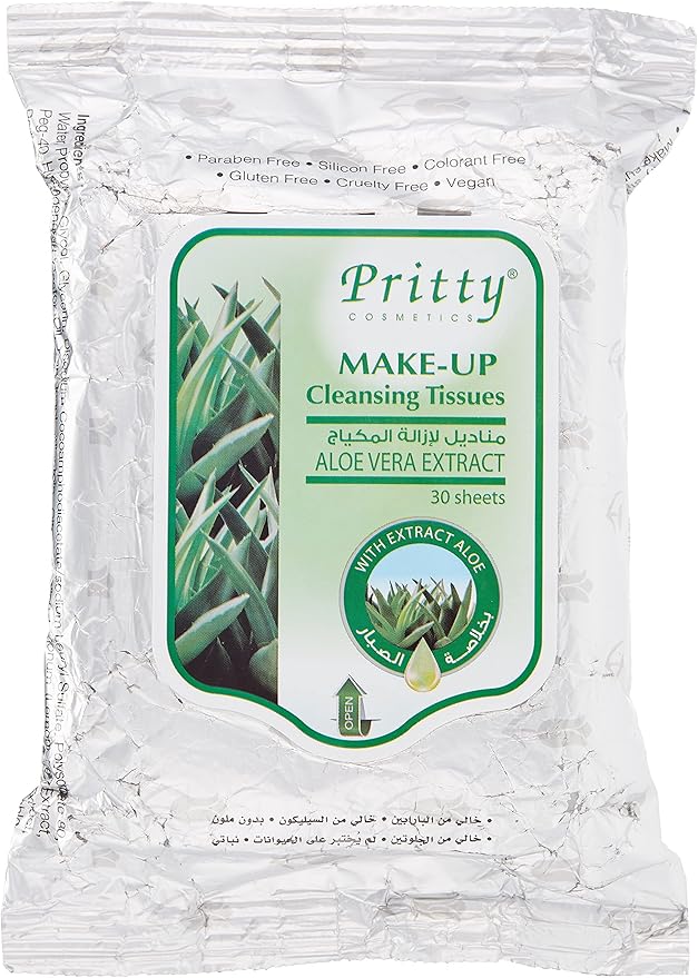 Pritty  Aloe Vera Extract Makeup Tissue - 1 * 30 sheets