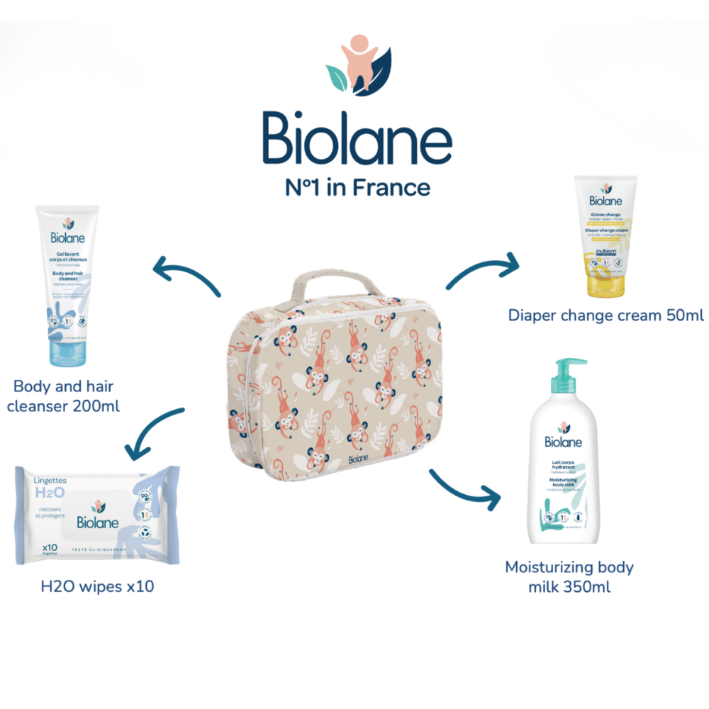Biolane Baby Care Set Suitcase - 4 Items