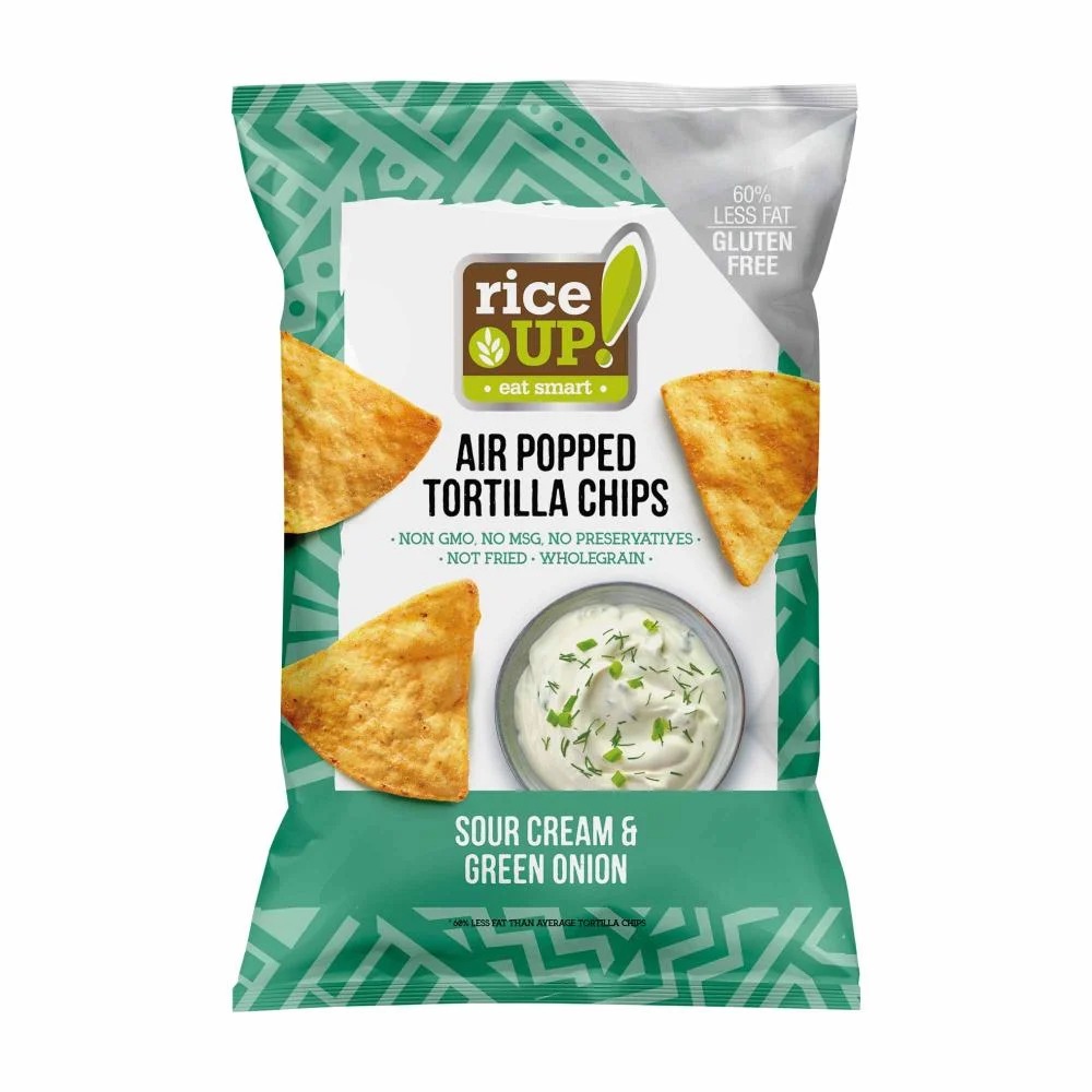 Rice Up Non Fried Tortilla Chips Cream And Onion 60 Gm