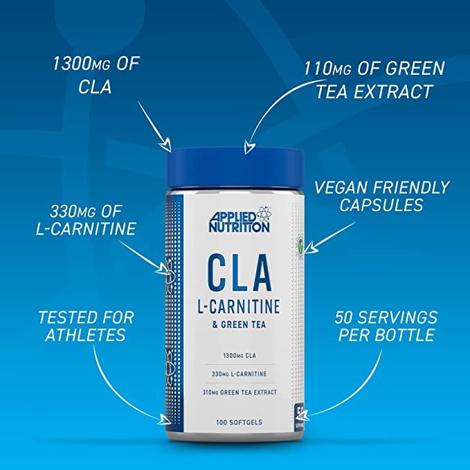applied nutrition cla l-carnitine &amp & Green Tea - 100 Veggie Softgels Skin_Concern:Anti-ageing