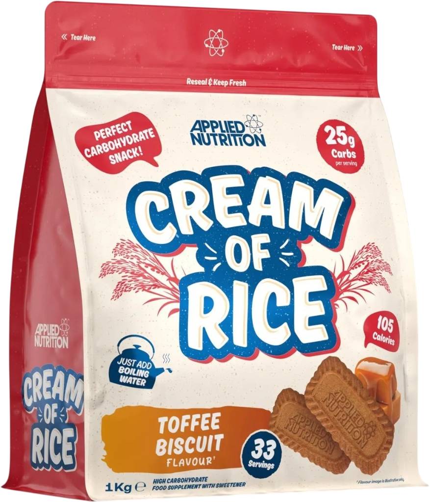 Applied Nutrition Cream Of Rice 1Kg Toffee Biscuit