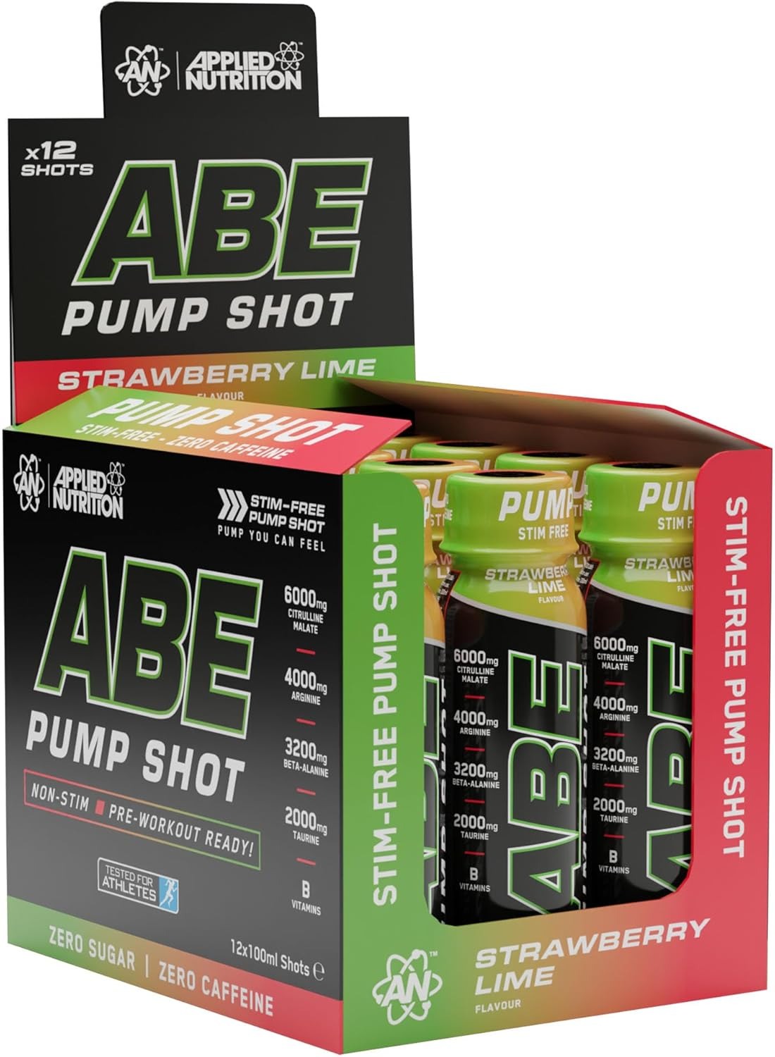 Applied Nutrition Abe Pump Shot 100Ml X 12 Strawberry Lime