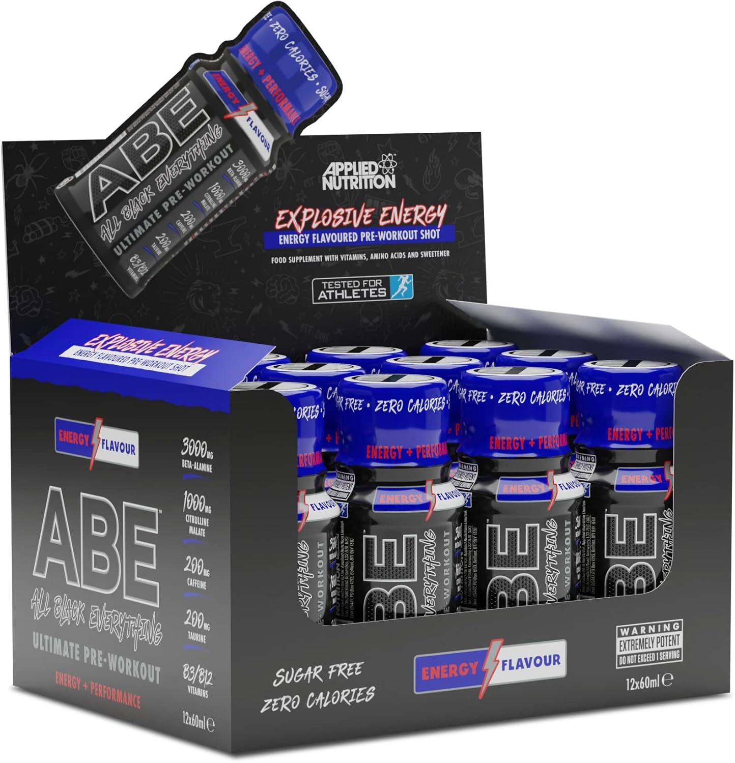 Applied Nutrition Abe Ultimate Pre Workout Shot 12 Pcs - Energy 60 ml
