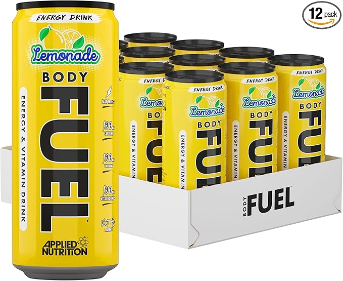 Applied Nutrition Body Fuel Energy Can Lemonade 330Ml X 12
