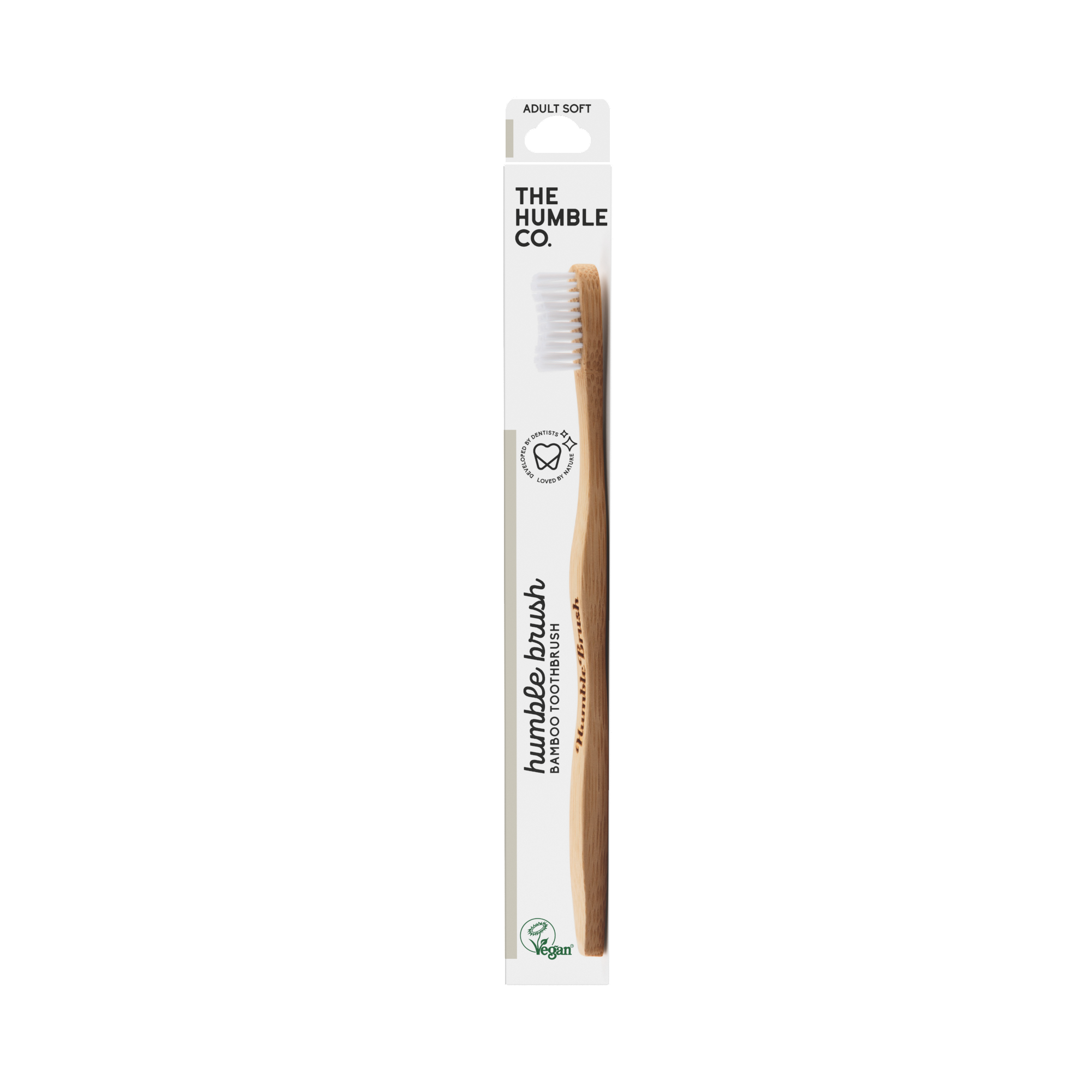 Humble Brush Bamboo Soft Flat Curved-White