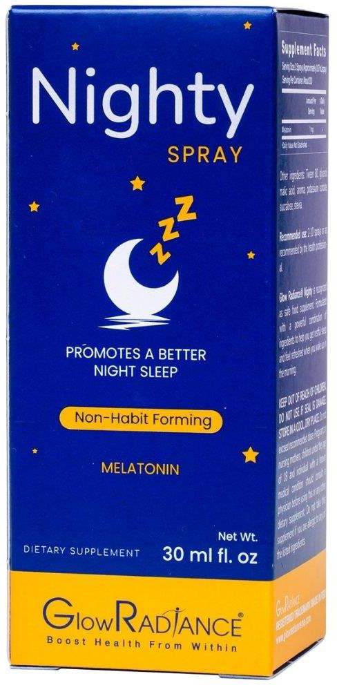 Nighty Spray Melatonin 1 Mg/0.14ml Spray Bottle - 30 ml