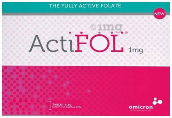 Actifol L-5-Methyltetrahydrofolic Acid (Quatrefolic) - 30 Tablets