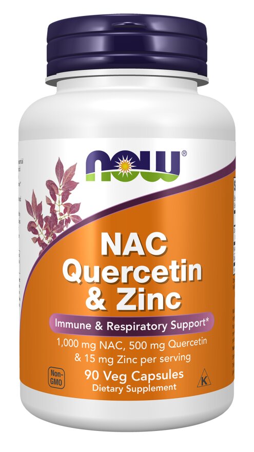 NOW Foods, NAC Quercetin & Zinc, 90 Veg Capsules