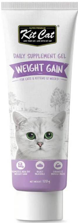 Kit Cat Daily Supplement Gel Treats Gain Cat & Kittens - 120 gm
