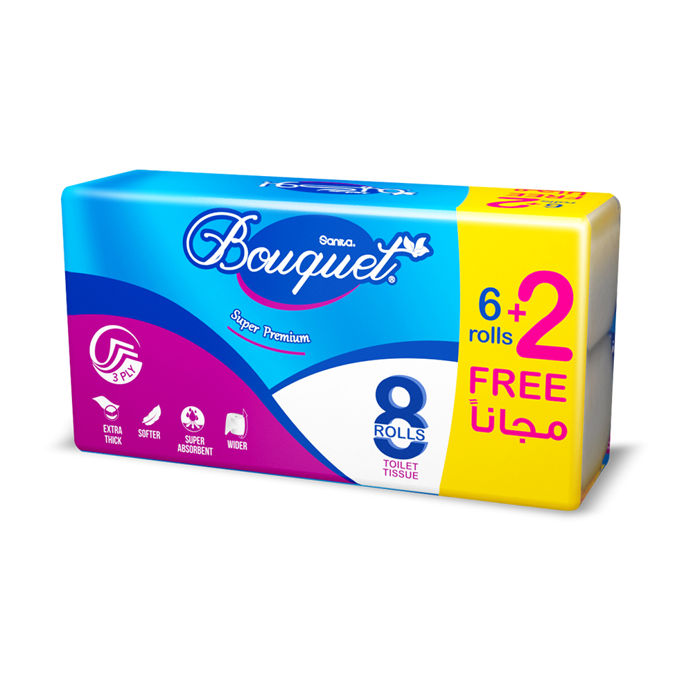 سانيتا ورق حمام 180 بوكي 2+6