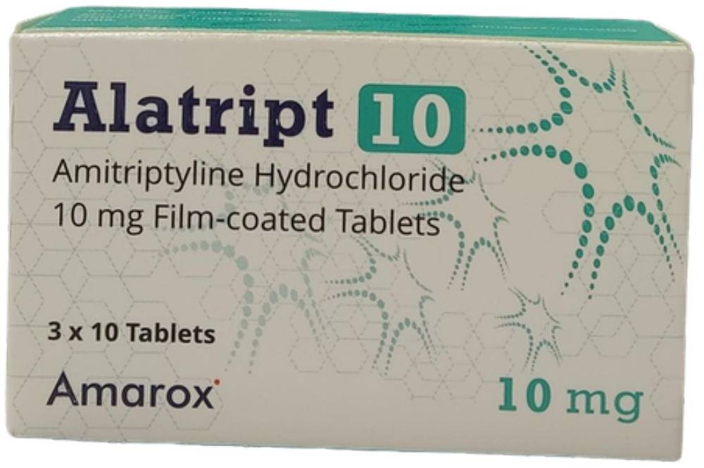 Alatript Amitriptyline Hydrochloride 10 mg (Film-Coated) - 30 Tablets ...