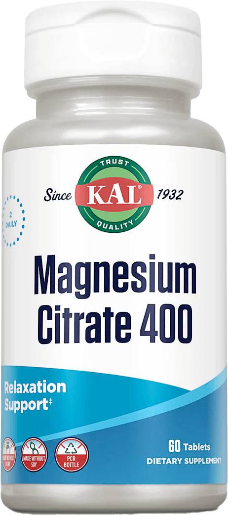 Kal Magnesium Citrate - 60 Tablets 400 mg