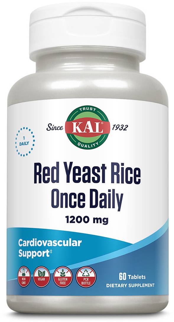 Kal Red Yeast Rice Once Dly 1200mg 60ct