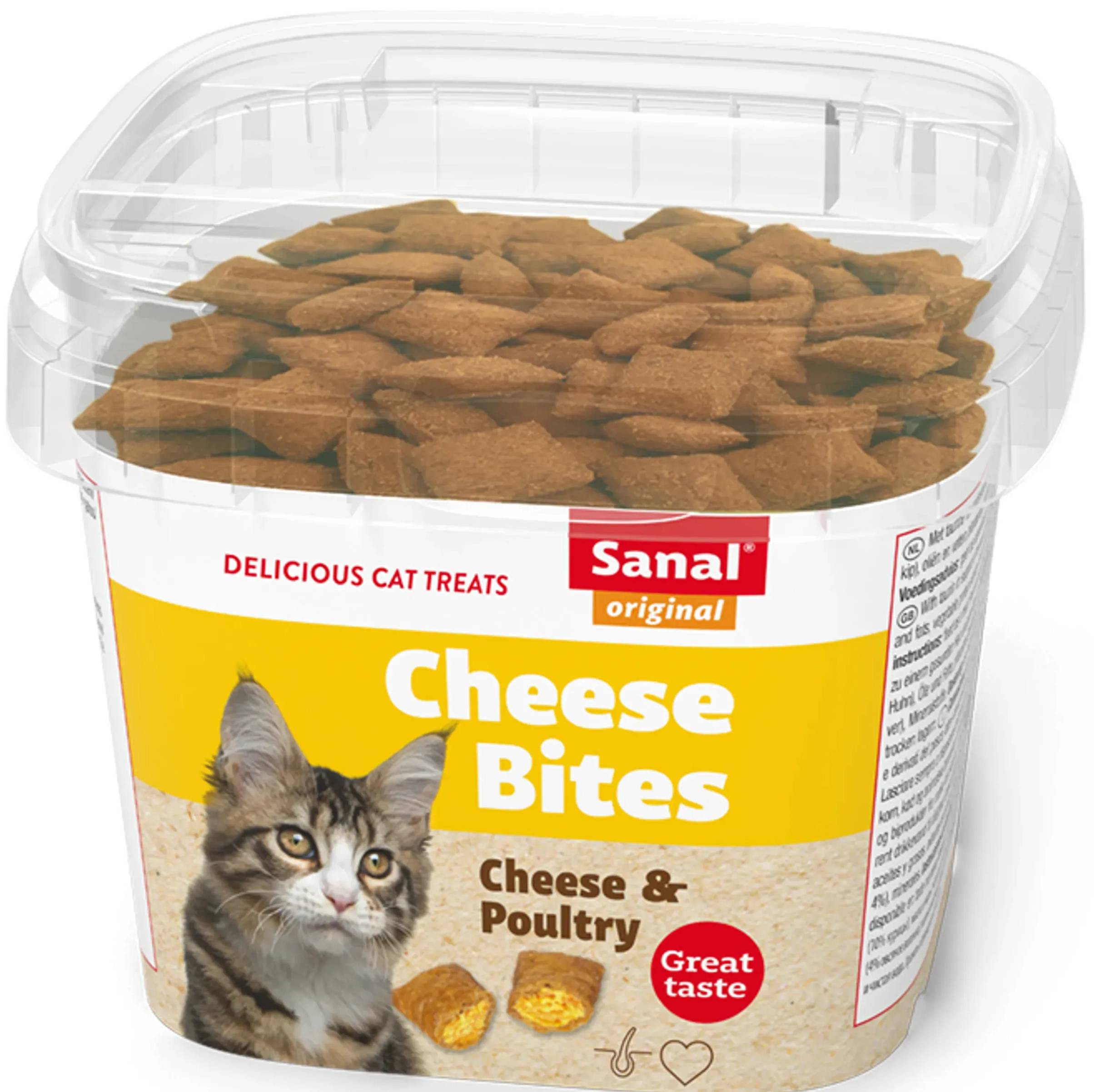 Sanal Cheese Bites With Chicken & Cheese for Cats - 75 gm