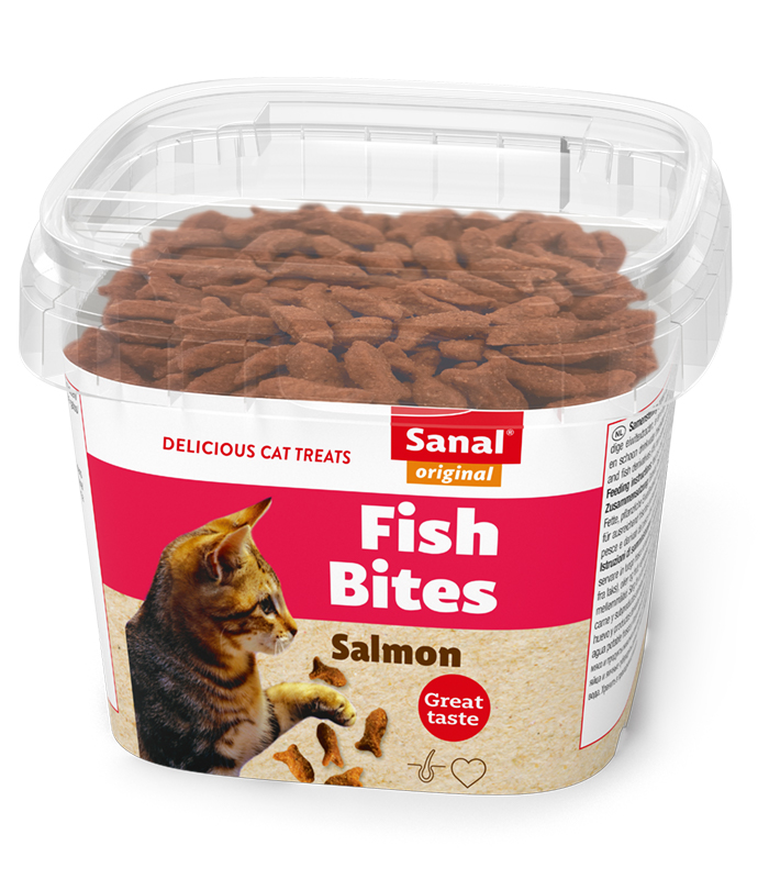 Sanal Fish Bites In Cup Salmon Treats For Cats - 75 g