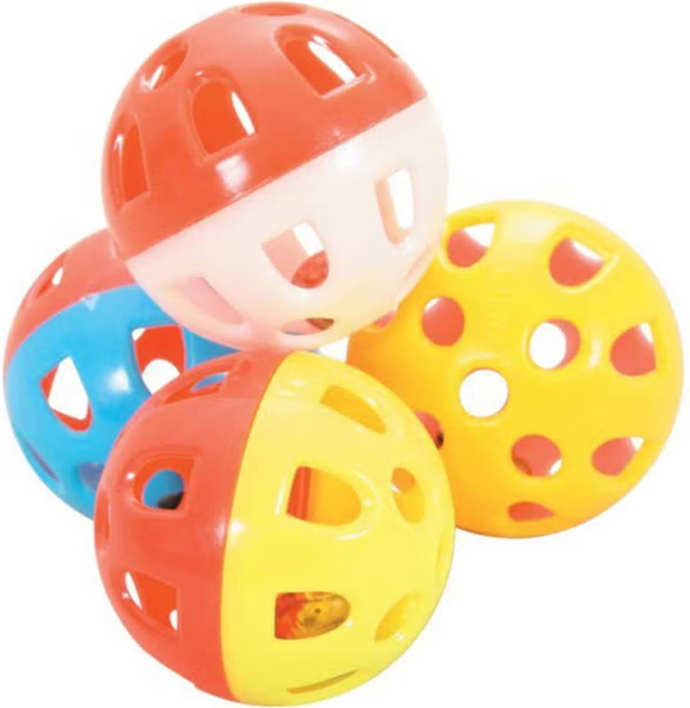 Zolux Cat Toy 4 Sphere With Bells - 4 cm