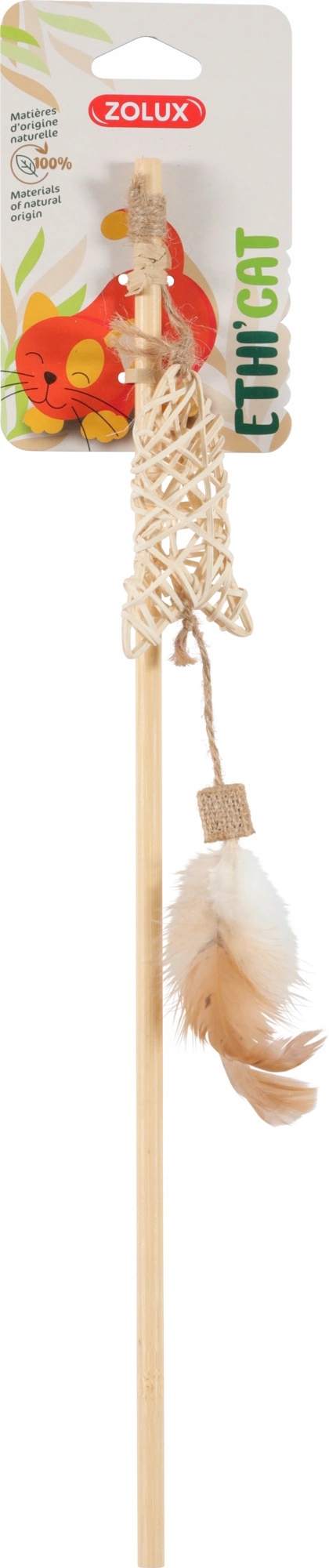 Zolux Ethicat Cat Toy Ratt Fish Rod Toy