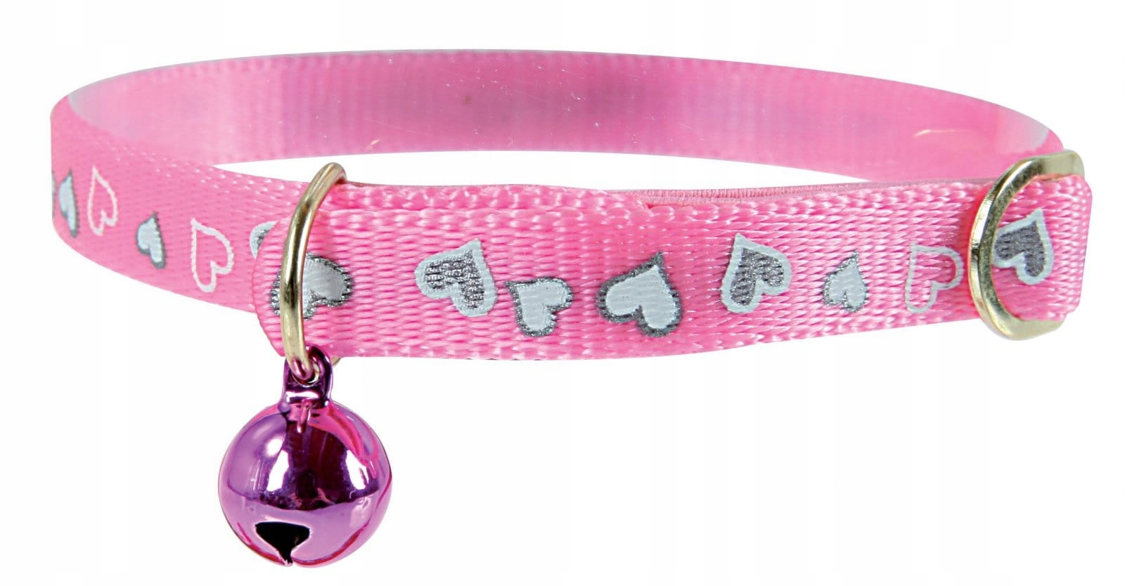 Zolux Pink Nylon Collar Heart For Cats 30cm