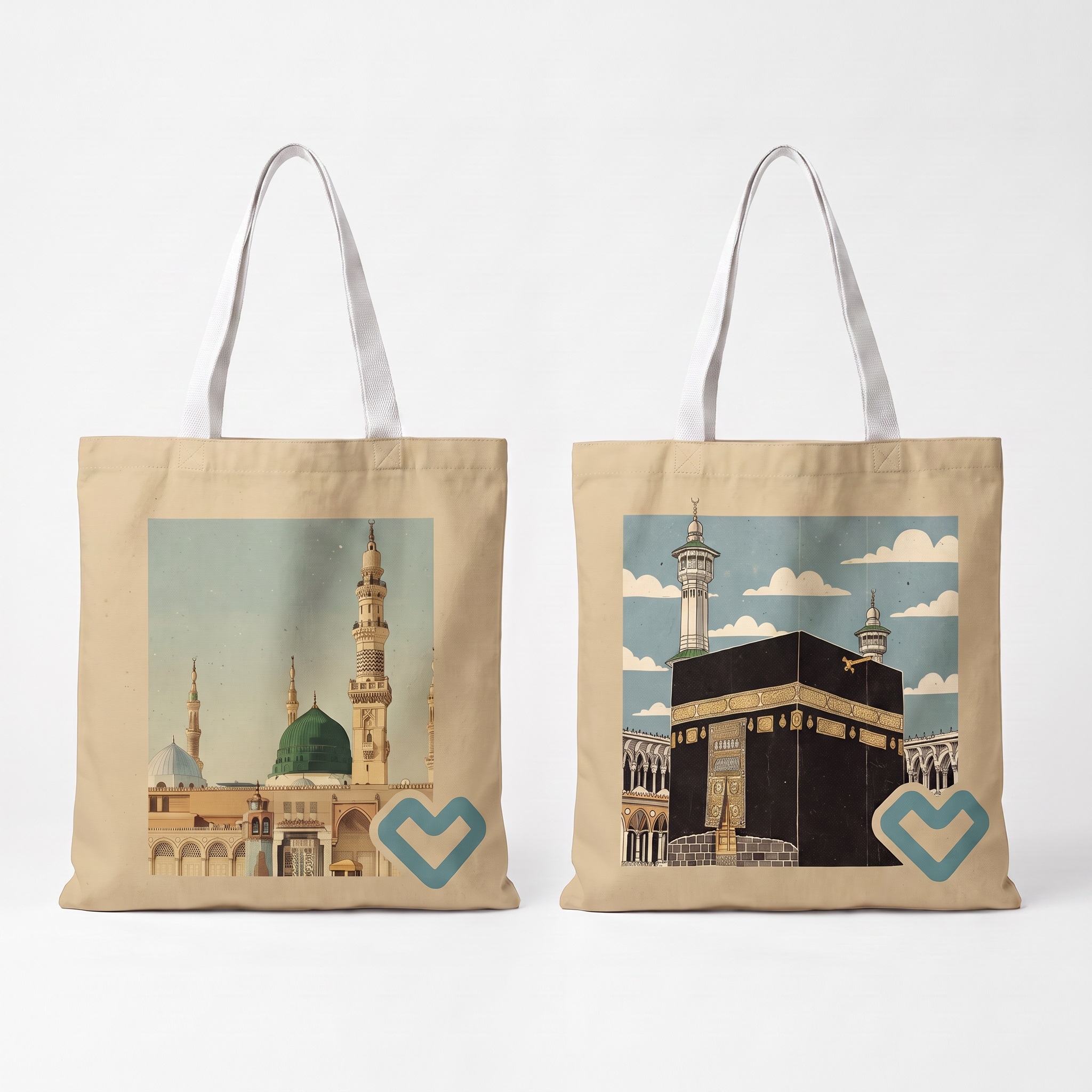 النهدي حقيبة تسوق مكة والمدينة35*35سم