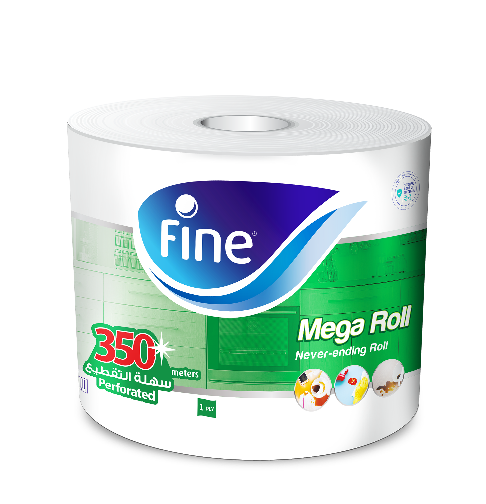Fine Mega Rolls Towel 350 M (1 Ply)