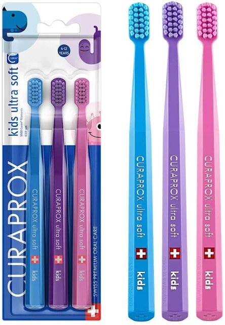 Curaprox Kids Toothbrush Blisterl Three-Pack - International