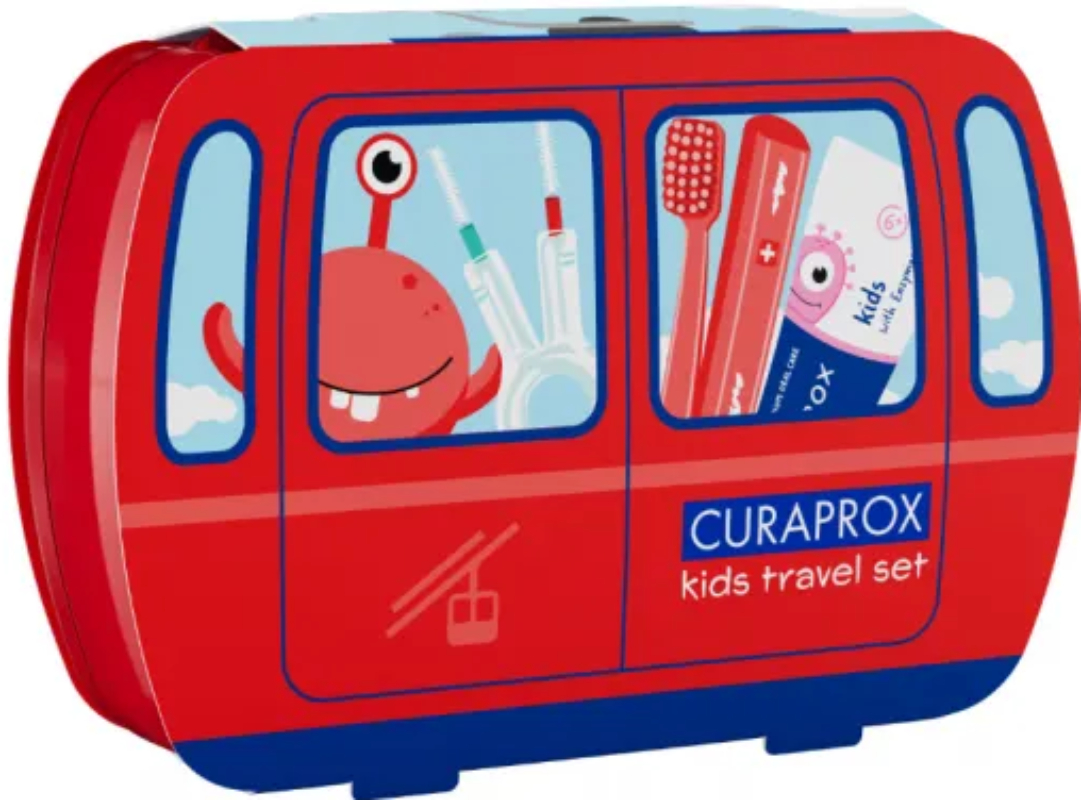 Curaprox Kids Travel Set - Red