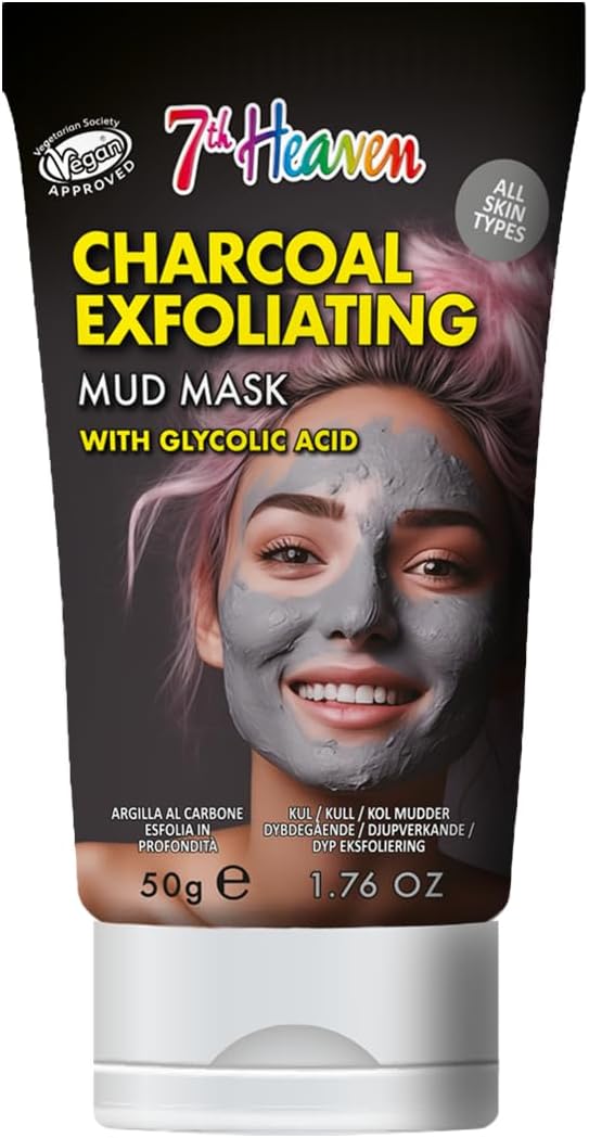 7th Heaven Charcoal Exfoliating Mud Mask Tube - 50 gm