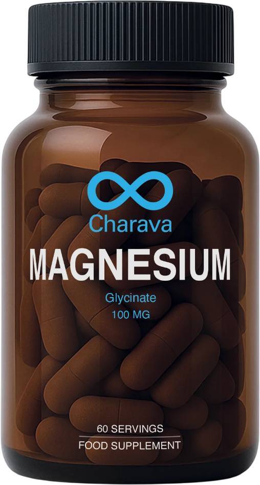 Charava Magnesium Glycinate 100 mg - 60 Capsules