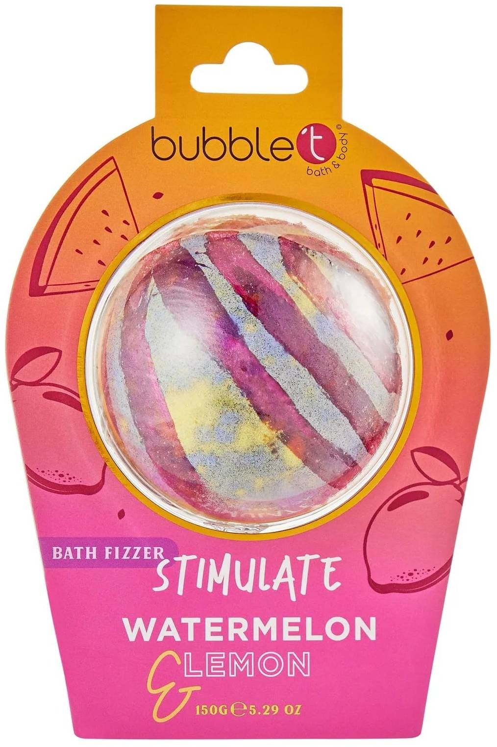 Bubblet Stimulate Bath Fizzer In Watermelon And Lemon 150 ml