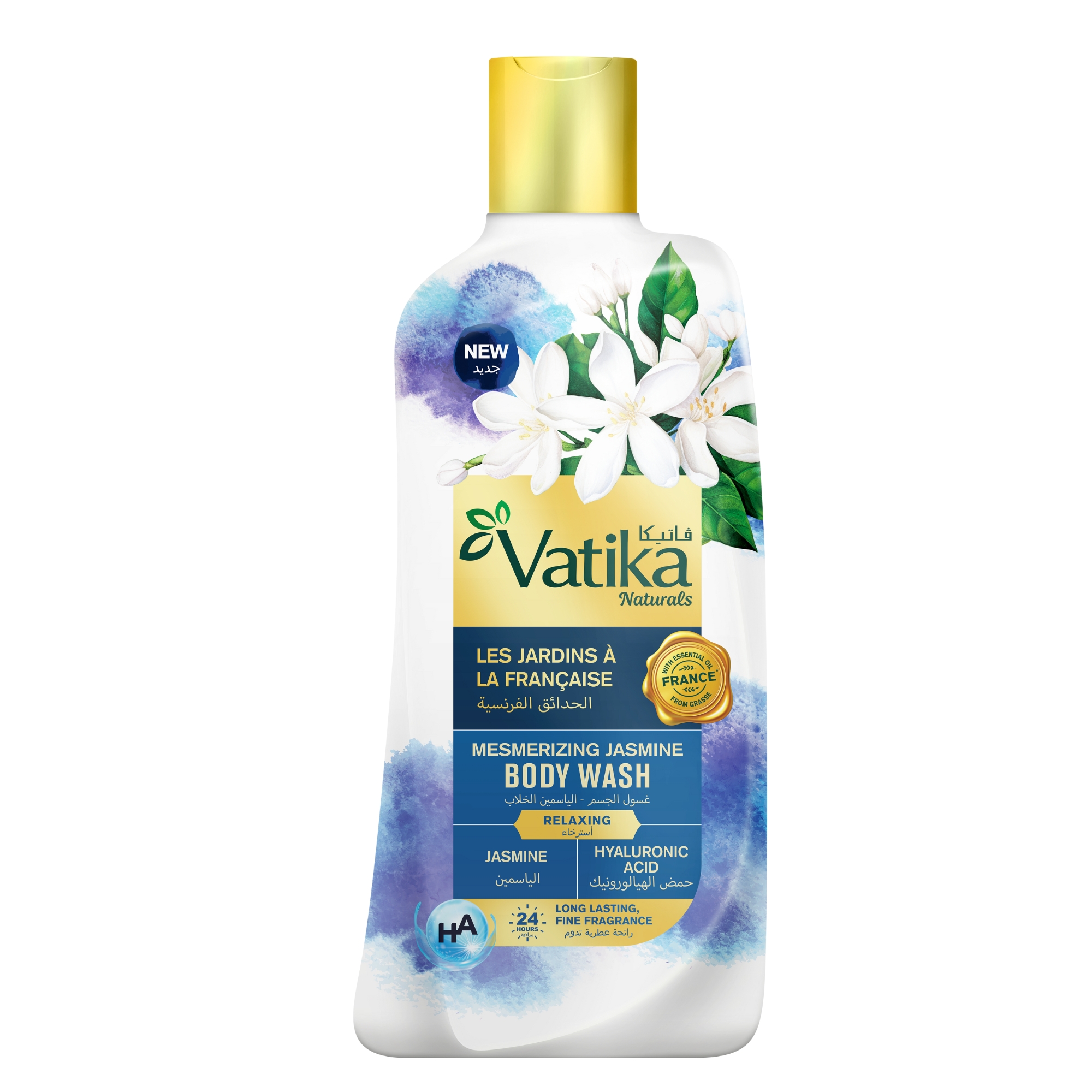 Vatika Naturals Mesmerizing Jasmine Body Wash 24h Fragrance Hyaluronic Acid And French Essential Oils 500 ml