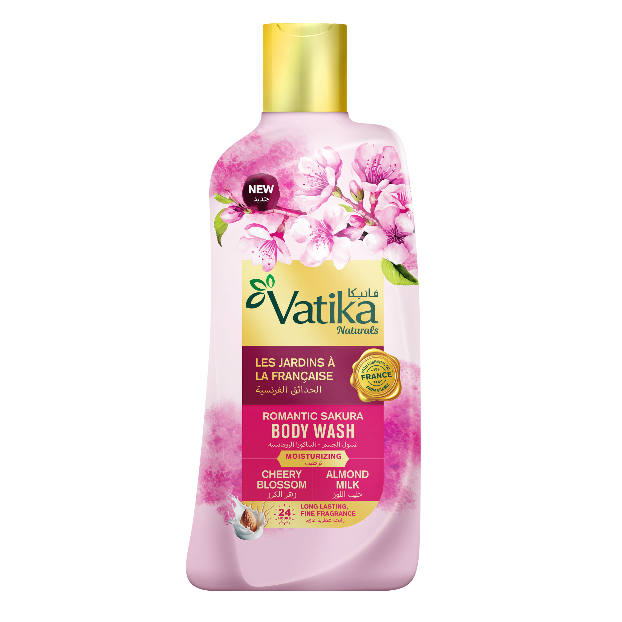 Naturals Romantic Sakura Body Wash 24h Fragrance Moisturizing With French Essential Oils 500 مل
