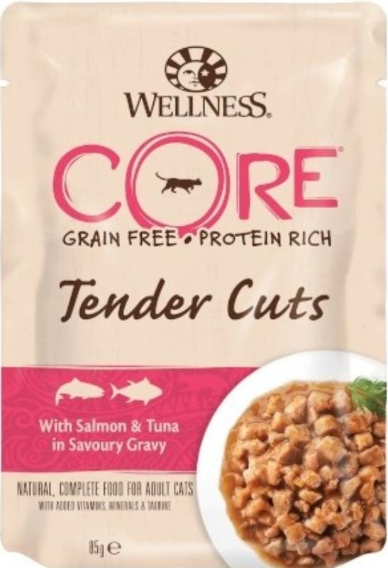 Wellness Core Tender Cuts Tuna & Salmon For Cats - 85 gm